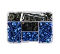 195Pcs Fairing Bolts Screws Kit Nut Clip For CB400X CB400F CB500X CB500F CB500 CB600F CB650 CB650F CB125R CB650R CB1000R(Blue)