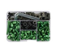 195Pcs Fairing Bolts Screws Kit Nut Clip For Yam&aha MT03 MT07 MT09 MT10 FZ MT 03 07 09 10 FZ03 FZ07 FZ09 FZ10 FZ1 FZ6 FZ8(Green)