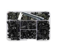 195PCS Fairing Fasteners Screws Nut FOR B&MW C400GT C400X C600SPORT C650 C650GT C650SPORT F500GS F650 F650CS(Black)