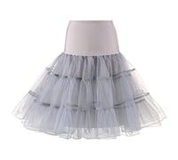 195S Petticoat Underskirt for Under Dress Plus Size Solid Color Mesh Skirt Hoop Skirt Tulle Underskirt Petticoats for Under Dress Long Vintage Rockabilly Petticoat Retro Tutu