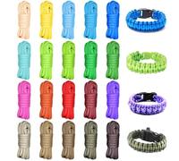 196.8 Feet 20 Colors Paracord Rope - Premium 7-Strand 4mm Paracord Bracelet Making Material for DIY Crafting, Camping Gear & Dog Accessories (20x9.84ft)