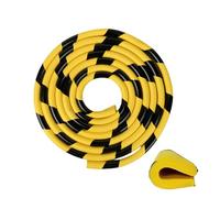 196.9" Wall Edge Corner Guards, U-Type Industrial Foam Safety Bumper Padding, Self-Adhesive Industrial Yellow Black High-Visibility Protection Strips for Parking & Garage Safety