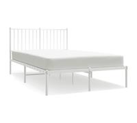 (196 x 125 x 90.5 cm, with headboard) vidaXL Metal Bed Frame with Headboard Bedroom Metal Platform Bed Base Bedstead