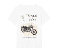 1960 Big Valve Super Rocket Motorcycle Ad T-Shirt, Women's Plus, White, 1X