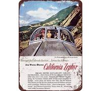 1960 California Zephyr Through the Rockies Vintage Look Reproduction Metal Tin Sign 8X12 Inches