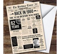 1960 Newspaper Any Age Any Year You were Born Facts Personalised Birthday Card | Any Age Any Year Personalised Birthday Card | Milestone Birthday Card | Facts from The Year You were Born