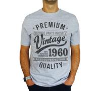 1960 Premium Vintage Year - Aged to Perfection - 65th Birthday Gift | Present Mens T-Shirt Heather L