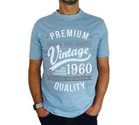 1960 Premium Vintage Year - Aged to Perfection - 65th Birthday Gift | Present Mens T-Shirt Sky Blue L