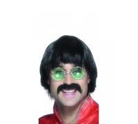 1960's 1970's sgt pepper Wig Fancy Dress black