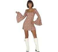 1960S 70S HIPPIE FANCY DRESS LADIES HIPPY COSTUME FLOWER POWER ADULTS RETRO GOGO (14-16)