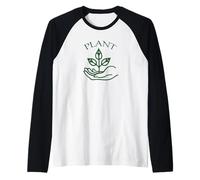 1960s Peace Era Inspired Plant Symbol Retro Anti War Raglan Baseball Tee
