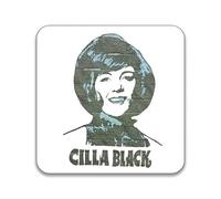 1960'S SINGING LEGEND CILLA BLACK - FAN ART - 55mm x 55mm SQUARE MAGNET