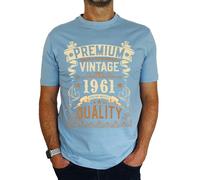 1961 Vintage - Premium Quality - 65th Birthday Gift | Present Mens T-Shirt Sky Blue XL