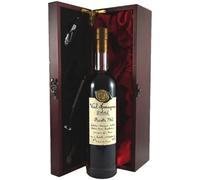 1962 Delord Freres Armagnac 50 CL presented in a silk lined wooden box with four wine accessories 1 x 500ml