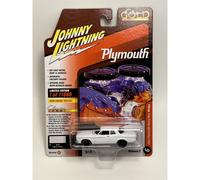 1962 Plymouth Savoy Max Wedge Alpine White 1:64 Scale Johnny Lightning JLCG029B