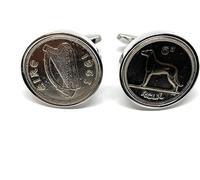 1963 63rd Birthday Irish Sixpence coin cufflinks - Great gift idea 1963 Irish Harp