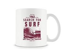 1963 Search for The Surf Retro Poster Tea Coffee Mug for Men and Women, Ceramic Novelty Mugs Tea Cup Best Birthday Gift