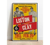1964 Cassius Clay Muhammad Ali v Sonny Liston Poster : A Huge 36"x24" Poster Print Similar (Slightly Larger) to A1 Size : Vintage Retro Reproduction : BRING YOUR WALLS TO LIFE !