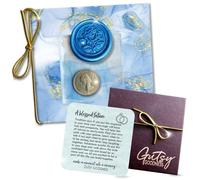 1964 Sixpence Coin For Bride's Shoe Something Old Something New, Borrowed, Something Blue Tradition Keepsake Gift Box Wedding Card Authentic Money Decorative Notecard Transparent Sleeve