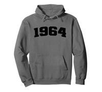 1964 Vintage Arched Varsity Retro Distressed Birthday Year Pullover Hoodie
