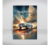 1965 Ford Mustang Birthday Card for Great-Uncle - Classic American Muscle Car Pony Car for Vintage Car Lovers & Retro Motoring Fans: Great-Uncle Birthday Card (Size A5)