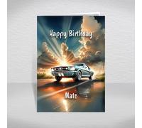 1965 Ford Mustang Birthday Card for Mate - Classic American Muscle Car Pony Car for Vintage Car Lovers & Retro Motoring Fans: Mate Birthday Card (Size A5)