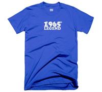 1965 Legend T Shirt 60th Birthday 60 Years Born in 1965 Funny Joke Vintage Retro Gift Tee Top (UK, Alpha, M, Regular, Regular, Blue)