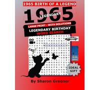 1965 LEGENDARY BIRTHDAY PUZZLE BOOK: WORD SEARCH (YEARS)