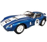 1965 Shelby Cobra Daytona Coupe #12 Blue Metallic with White Stripes 1/18 Diecast Model Car by Shelby Collectibles SC146