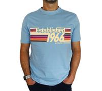 1966 Established Retro Stripes - 60th Birthday Gift | Present Mens T-Shirt Sky Blue L