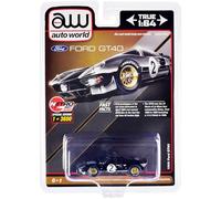1966 Ford GT40#2 Black Limited Edition to 3600 Pieces Worldwide 1/64 Diecast Model Car by Auto World CP7922