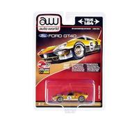 1966 Ford GT40#5 Gold Limited Edition to 3600 Pieces Worldwide 1/64 Diecast Model Car by Auto World CP7923