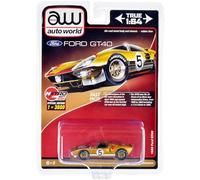 1966 Ford GT40#5 Gold Limited Edition to 3600 Pieces Worldwide 1/64 Diecast Model Car by Auto World CP7923