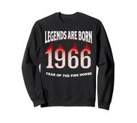 1966 Legends Are Born Fire Horse Zodiac Vintage Flame Sweatshirt