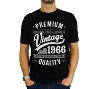 1966 Premium Vintage Year - Aged to Perfection - 60th Birthday Gift | Present Mens T-Shirt Black L