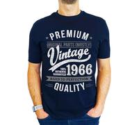 1966 Premium Vintage Year - Aged to Perfection - 60th Birthday Gift | Present Mens T-Shirt Navy M