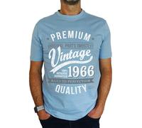 1966 Premium Vintage Year - Aged to Perfection - 60th Birthday Gift | Present Mens T-Shirt Sky Blue L