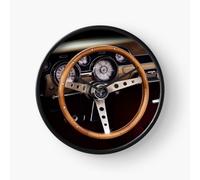 (1967 Ford Mustang, steering wheel=1194) Wall Clock 12 Inch Funny Mantel & Tabletop Art Decor for Home Bedroom Office