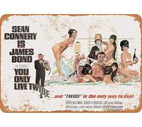 1967 James Bond You Only Live Twice 12 X 8 Inches Retro Metal Tin Sign - Vintage Art Poster Plaque