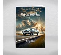 1969 Chevrolet Camaro Birthday Card for Nephew - Classic Chevy ’69 Camaro Muscle Car for Retro American Car Fans & Collectors: Nephew Birthday Card (Size A5)