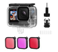 196FT/60M Waterproof Case with Dive Filters for GoPro Hero 13 Black, Underwater Protective Dive Housing Case Shell with mit 3 Filtern+6 Anti-Beschlag-Tuch