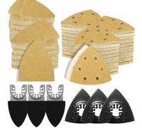 196PCS Multi Tool Sandpaper Kit for Oscillating Tool Sanding Pads Available in a Variety of Grit Sizes use for Sanding in Confined Spaces for Sanding Hardwoods Wall Finishes Descaling and Home Diy