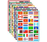 196PCS Waterproof World Flag Stickers, 1.8x1.2 Self-Adhesive Mini Country Flag Stickers for Journal, Scrapbook, Travel