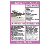 1970 birthday card, born in 1970 birthday card, read all about the year they were born, who was born in the same year and more.