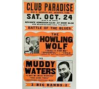 1970 Muddy Waters/Howlin' Wolf Blues Metal Tin Sign Poster Wall Plaque Retro Wall Home Bar Pub Vintage Cafe Decor Retro Metal Tin Sign 8X12 Inches