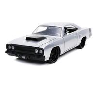 1970 Plymouth RoadRunner 440 Silver Metallic with Black Stripes Bigtime Muscle 1/24 Diecast Model Car by Jada 32306