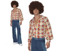 1970s Disco Man Hippy Costume Retro Hippie Fancy Dress Outfit Stag New