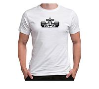 1970s F1 Single Seater Car T Shirt Grand Prix one Formula Race Cars Retro 70s Racing Indy Track Day Gift for Dad Brother Uncle Mens (X Large, White)