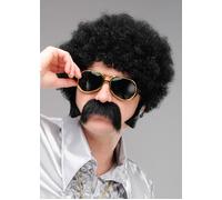 1970s Fancy Dress Curly Black Afro Wig