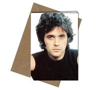 1970's HEARTHROB DAVID ESSEX - BLACK SHIRT - A5 GREETING CARD